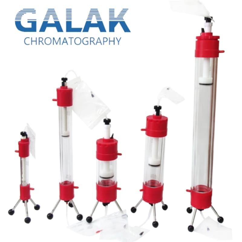 Пустая двуслойная хроматографическая колонка серии BSXK с двусторонней регулировкой объёма, размер 26×700 мм